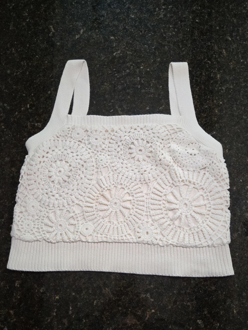 House Of Harlow 1960 | Cream Crochet Knit Crop Top
